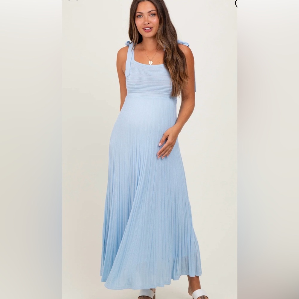 Elegant Blue Sleeveless Dress